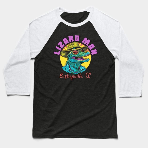 Lizard Man Laid Back Baseball T-Shirt by Dead Is Not The End